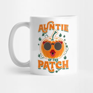 Womens Pumpkin Auntie of the Patch Family Cute Halloween Aunt Gift Mug